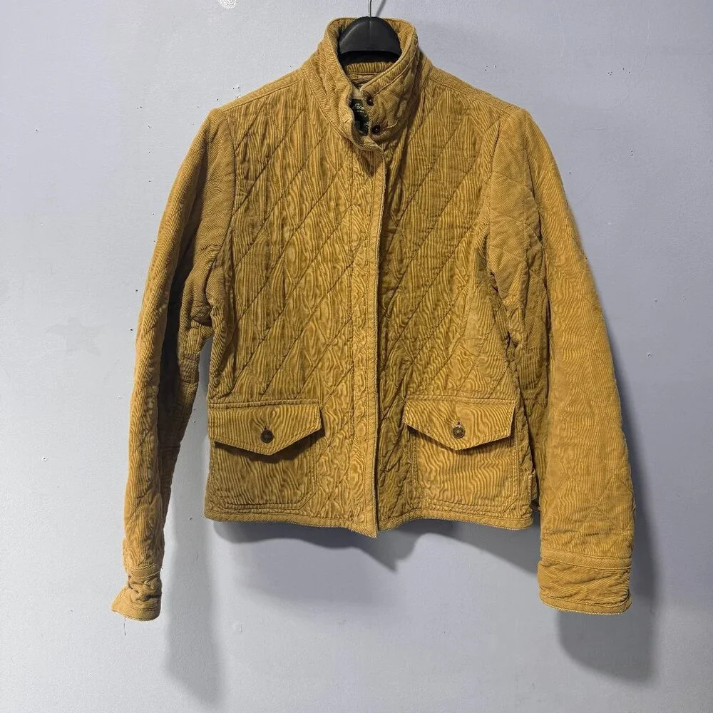 Eddie Bauer 100% Cotton quilted Corduroy ladies JACKET size medium